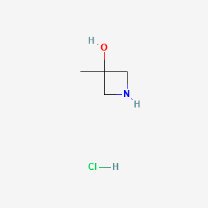 3-METHYLAZETIDIN-3-OL HYDROCHLORIDE structure, CAS 124668-46-8