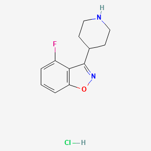 6-Fluoro-3-(4-piperidine)-1,2-benzoisoxazole hydrochloride structure, CAS 95742-19-1