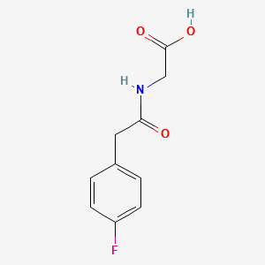 2-[[2-(4-fluorophenyl)acetyl]amino]aceticacid structure, CAS 10457-87-1