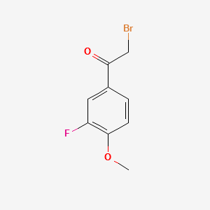 2-Bromo-1-(3-fluoro-4-methoxyphenyl)ethanone structure, CAS 350-27-6
