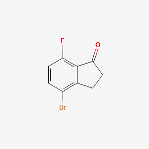 4-Bromo-7-fluoro-1-indanone structure, CAS 1003048-72-3