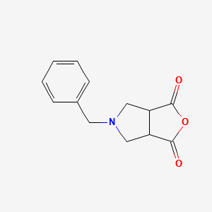 5-benzyltetrahydro-3aH-furo[3,4-c]pyrrole-1,3-dione structure, CAS 1221289-17-3