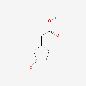 2-(3-oxocyclopentyl)acetic acid structure, CAS 3128-05-0