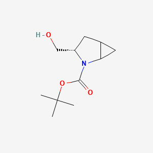 (3S)-3-((tert-butyldiphenylsilyloxy)methyl)-2-(tert-butoxycarbonyl)-2-azabicyclo[3.1.0]hexane structure, CAS 1208008-34-7