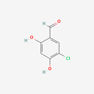 5-chloro-2,4-dihydroxybenzaldehyde structure, CAS 131088-02-3