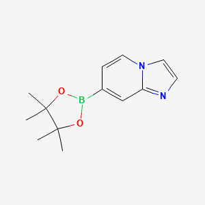 Imidazo[1,2-a]pyridine-7-boronic acid pinacol ester structure, CAS 908268-52-0