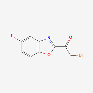 2-Bromo-1-(5-fluoro-1,3-benzoxazol-2-yl)ethanone structure, CAS 1807096-79-2