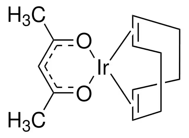 IRIDIUM I PENTANEDIONATE-CYCLO-OCTADIENE COMPLEX structure, CAS 12154-84-6