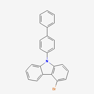9H-Carbazole, 9-[1,1'-biphenyl]-4-yl-4-bromo- structure, CAS 1097884-38-2