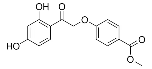 Benzoic acid, 2-hexyl-4,6-dihydroxy-, methyl ester structure, CAS 102342-63-2