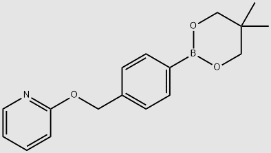 2-{[4-(5,5-dimethyl-1,3,2-dioxaborinan-2-yl)benzyl]oxy}pyridine structure, CAS 1166997-30-3