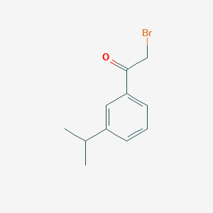2-Bromo-1-[3-(1-methylethyl)phenyl]-ethanone structure, CAS 1429312-26-4