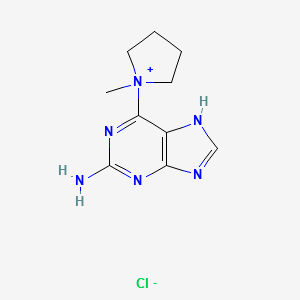 1-(2-AMINO-7H-PURIN-6-YL)-1-METHYL-PYRROLIDINIUM CHLORIDE structure, CAS 680622-68-8