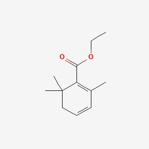 ethyl 2,6,6-trimethylcyclohexa-1,3-ene-1-carboxylate structure, CAS 35044-59-8