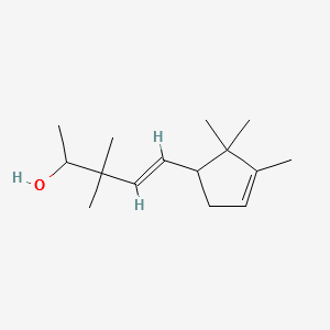 (E)-3,3-dimethyl-5-(2,2,3-trimethyl-3-cyclopenten-1-yl)-4-penten-2-ol structure, CAS 107898-54-4