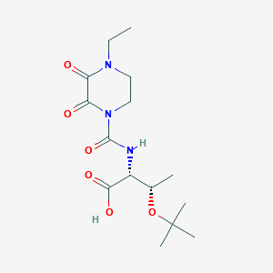 D-α-(4-ethyl-2,3-dioxo-1-piperazinecarboxamido)-β-(S)-tert-butoxybutyric acid structure, CAS 79276-23-6
