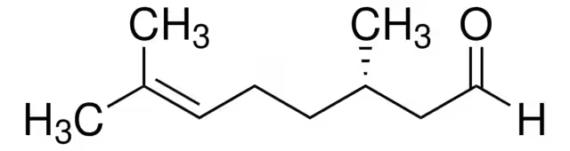 (-)-CITRONELLAL structure, CAS 5949-05-3