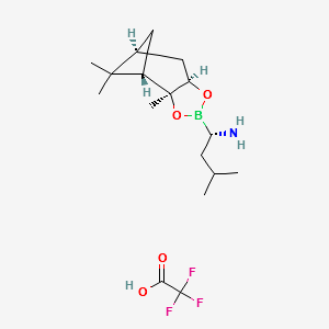 (S)-BoroLeu-(-)-Pinanediol-CF3COOH structure, CAS 477254-69-6