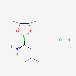(R)-3-Methyl-1-(4,4,5,5-tetraMethyl-1,3,2-dioxaborolan-2-yl)butan-1-aMine hydrochloride structure, CAS 1243174-57-3