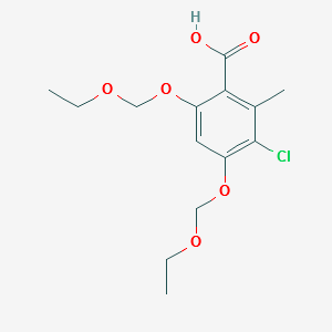 3-chloro-4,6-bis(ethoxyMethoxy)-2-Methylbenzoic acid structure, CAS 1007313-79-2
