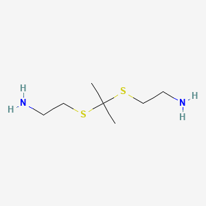 acetone-[bis-(2-amino-ethyl)-dithioacetal] structure, CAS 22907-30-8