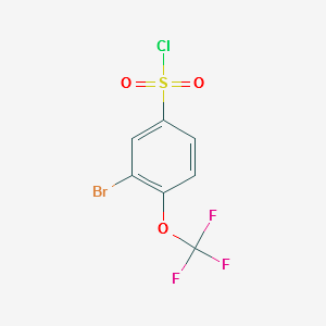 3-Bromo-4-trifluoromethoxybenzenesulfonyl chloride structure, CAS 883146-06-3