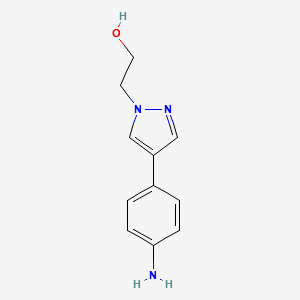 2-[4-(4-Amino-phenyl)-pyrazol-1-yl]-ethanol structure, CAS 1211594-59-0