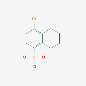 4-bromo-5,6,7,8-tetrahydronaphthalene-1-sulfonyl chloride structure, CAS 1394375-48-4