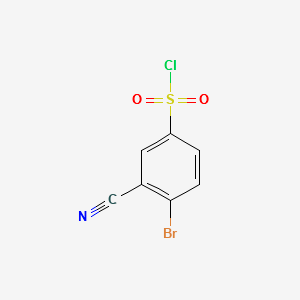 4-broMo-2-cyanobenzene-1-sulfonyl chloride structure, CAS 1261583-46-3