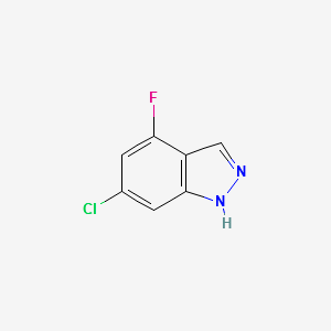 6-CHLORO-4-FLUORO (1H)INDAZOLE structure, CAS 885520-29-6
