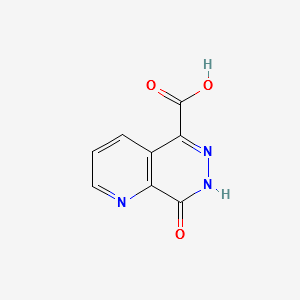 7,8-dihydro-8-oxo-pyrido[2,3-d]pyridazine-5-carboxylic acid structure, CAS 13629-38-4