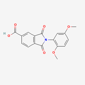 2-(2,5-Dimethoxyphenyl)-1,3-dioxoisoindoline-5-carboxylic acid structure, CAS 356574-17-9