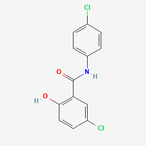 5-chloro-N-(4-chlorophenyl)-2-hydroxy-benzamide structure, CAS 1147-98-4
