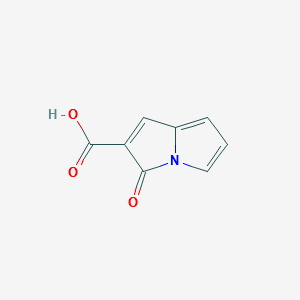 3H-Pyrrolizine-2-carboxylic acid, 3-oxo- structure, CAS 75413-09-1