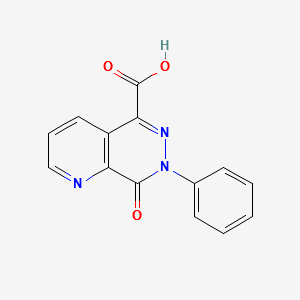 7,8-dihydro-8-oxo-7-phenyl-pyrido[2,3-d]pyridazine-5-carboxylic acid structure, CAS 13694-12-7