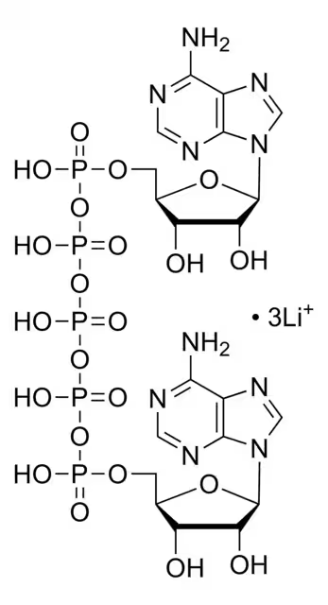 P1,P5-DI(ADENOSINE-5'-)PENTAPHOSPHATE, TRILITHIUM SALT structure, CAS 75522-97-3