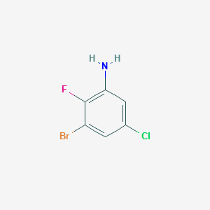 3-BROMO-5-CHLORO-2-FLUOROANILINE structure, CAS 1269232-95-2