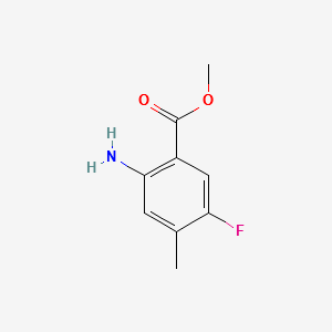 methyl 2-amino-5-fluoro-4-methylbenzoate structure, CAS 929214-84-6