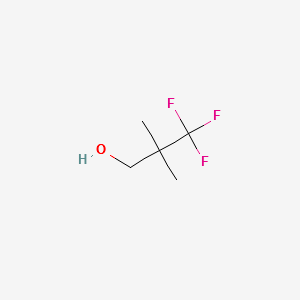 3,3,3-trifluoro-2,2-diMethylpropan-1-ol structure, CAS 1895296-01-1