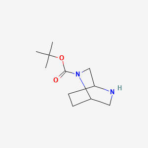 2,5-DIAZA-BICYCLO[2.2.2]OCTANE-2-CARBOXYLIC ACID TERT-BUTYL ESTER structure, CAS 858671-91-7