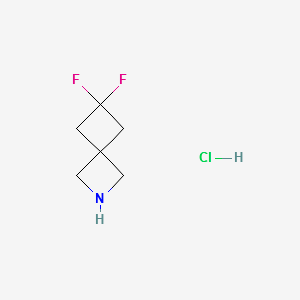 6,6-difluoro-2-azaspiro[3.3]heptane hydrochloride structure, CAS 1420294-83-2