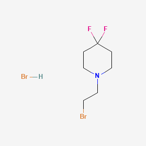 1-(2-bromoethyl)-4,4-difluoropiperidine hydrobromide structure, CAS 2138280-09-6