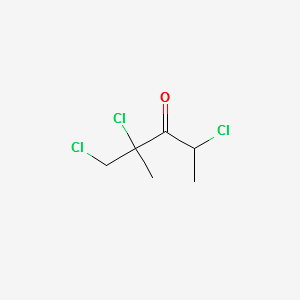 3-Pentanone,1,2,4-trichloro-2-methyl- structure, CAS 145556-04-3