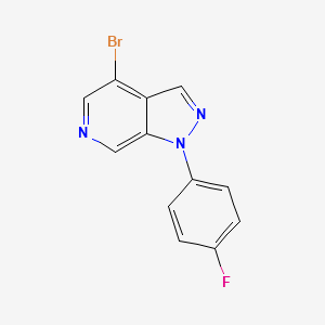 4-broMo-1-(4-fluorophenyl)-1H-pyrazolo[3,4-c]pyridine structure, CAS 1220165-54-7