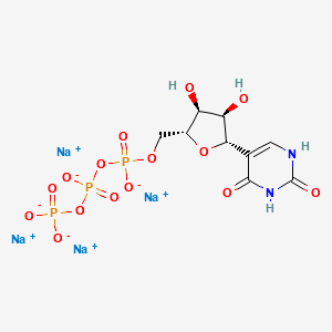Uracil, 5-β-D-ribofuranosyl-, 5'-(tetrahydrogen triphosphate), tetrasodium salt (8CI) structure, CAS 28022-82-4