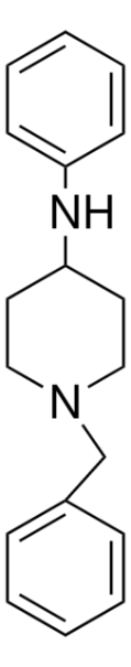 4-anilino-1-benzylpiperidine-4-carboxamide structure, CAS 1096-03-3
