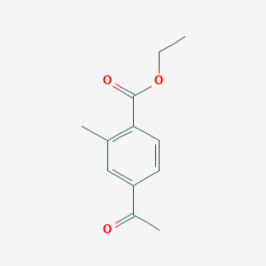 Ethyl 4-acetyl-2-methylbenzoate structure, CAS 1036715-59-9