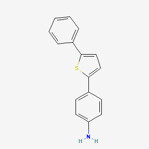 2-p-aminophenyl-5-phenylthiophene structure, CAS 82367-01-9