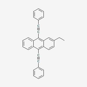 9,10-BIS(PHENYLETHYNYL)-2-ETHYLANTHRACENE structure, CAS 53158-83-1
