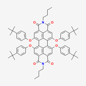 N,N-dibutyl-5,6,12,13-tetrakis(4-(1,1-dimethylethyl)phenoxy)- 3,4,9,10-perylenedicarboximide structure, CAS 335654-34-7